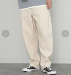 BEAMS ワイドパンツ アイボリー　バルーンパンツ