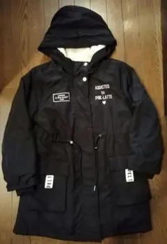 PINK LATTE フード付きコート ブラック　Ｓ160cm