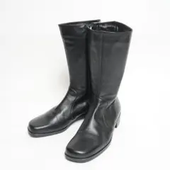 【未使用級】マーガレットハウエル ミドルブーツ サイドジップ スクエアトゥ 23