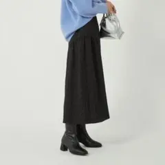 green label relaxingジャカード キリカエ ギャザー スカート