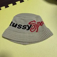 ステューシー　バケハ ニットバケットハット　カーキ　完売品　レア　2024FW