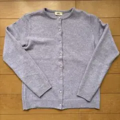 NOLLEY'S パープル長袖カーディガン　ウールカシミヤ混のサムネイル