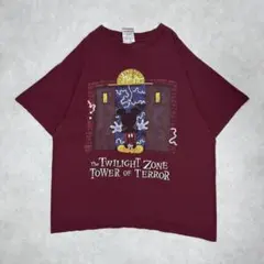 古着 90s タワーオブテラー ディズニー 半袖 シャツ パープル 紫 ① 