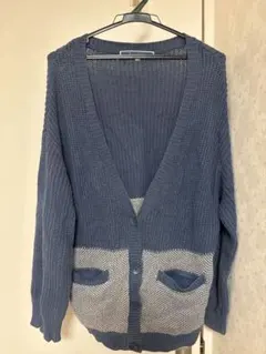 THE EMPORIUM ブルーカーディガン Lサイズのサムネイル