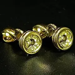 極美品 ジバンシィ イヤリング Gロゴ ラインストーン ラウンド ゴールド 刻印