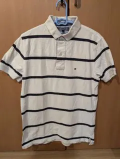 TOMMY HILFIGER ストライプ ポロシャツ M