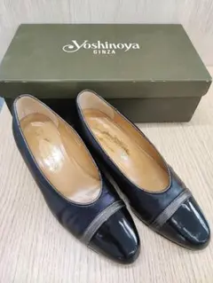 銀座ヨシノヤ ポインテッドトゥパンプス 21.5CM ダメージ有