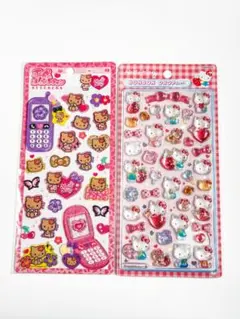 【国内正規品】ボンボンドロップシール 平成はっぴーフォン ハローキティ２枚セット