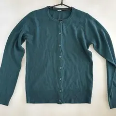 GU クルーネックカーディガン ダークグリーン M