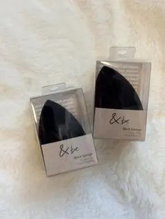 新品　&be ブラックスポンジ 2個セットのサムネイル