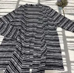 カーディガン　七分袖　ボーダー　M〜L