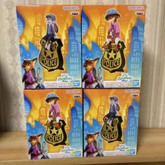 ★ズートピア モニタートップフィギュア ニック ジュディ フィギュア 4体セット