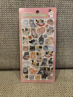 正規品 ボンボンドロップシール 和柄　ねこ