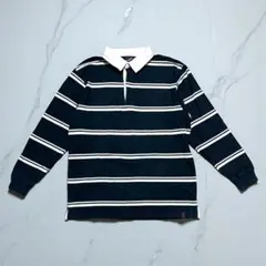 SLASHER ストライプ柄ポロシャツ Lサイズ