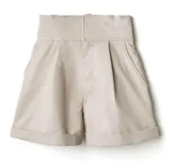 GRL グレイル レザーショートパンツ S アイボリー ベージュ【tu88】