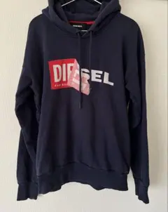 【人気】DIESEL ディーゼル ダブルロゴ パーカー ネイビー