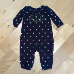 GAP ドット柄ロンパース ネイビー