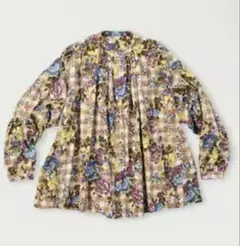 45R インドカディ森花プリントのくしゅくしゅドレス - メルカリ