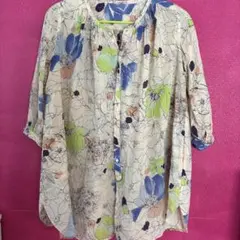美品✨マカフィー花柄 五分袖 ブラウス シャツのサムネイル