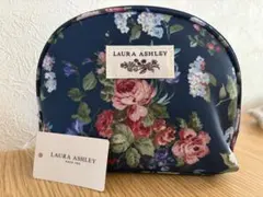 LAURA ASHLEY 花柄ポーチ ネイビーのサムネイル