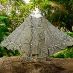 フェアリーグランジ 森ガール カーディガン フリンジ ポンチョ ケープコート 春