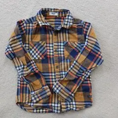 BREEZE チェック柄長袖シャツ 140