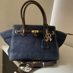 Samantha Vega デニムハンドバッグ チャーム付き　ショルダーにも