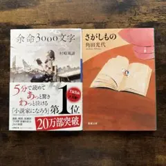 村崎羯諦 『余命3000文字」 角田光代 『さがしもの』 文庫本 2冊セット