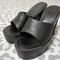 SHEIN 厚底サンダル ブラック