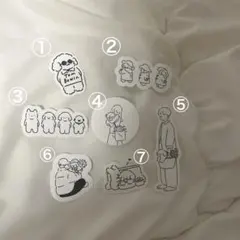tombonia ステッカー 7枚セットオリジナル封筒付き【バラ売り可】
