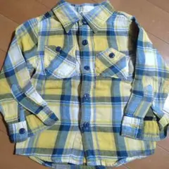 チェック柄長袖シャツ 95cm以下用