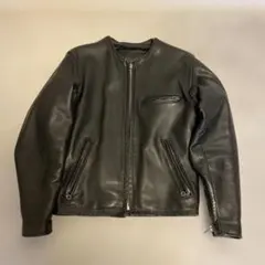 Schott 643EVS 襟付きシングルライダース ダークブラウン サイズ38