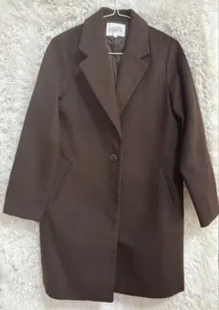 E hyphen world galleryブラウンチェスターコート S 美品