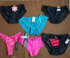 ショーツ 6点セット ブラック ピンク ターコイズなど