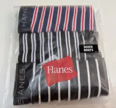 ヘインズ ボクサーパンツ(3枚組) ボーダ3色 メンズL / ボクサーブリーフ
