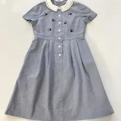 familiar ワンピース 白い襟　刺繍　140cm