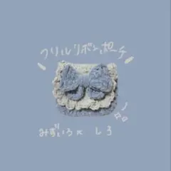 ハンドメイド 編み物 リボンポーチ カメラケース トレカケース プリンセスモール