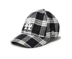 LAロゴ チェック柄 ニューエラ