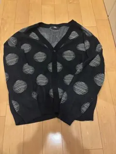 AZUL by moussy マウジー ドット柄 ジャガード カーディガン