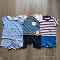 半袖　ロンパース　3枚セットのサムネイル