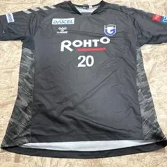 ガンバ大阪 支給品 半袖シャツhummel 黒 サッカーシャツ