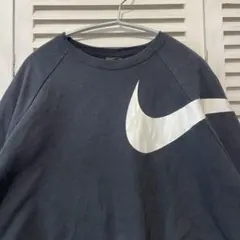 ナイキ スウェット 古着 黒 NIKE ロゴ スウッシュ スポーツ ブランド