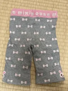 ミキハウス リボン柄パンツ グレー