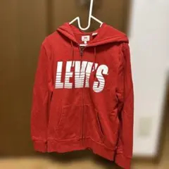 LEVI'S レッドパーカー フロントジッパー