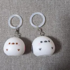シマエナガ めじるしチャーム　プライズ　ピンク　グレー