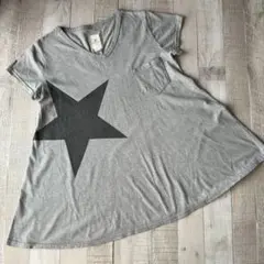 ● GOLDFISH 韓国子供服 スタープリント 半袖 Tシャツ チュニック ●