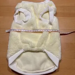 クリーム色 フリース犬服 Mサイズ