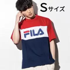 FILA Tシャツ フィラ メンズ 半袖 ロゴTシャツ 切り替えTシャツ