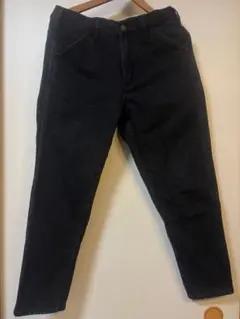 ユニクロU ワイドフィットテーパードジーンズ 30-76 ブラック