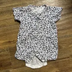 花柄ロンパース 60-70cm 100%コットン